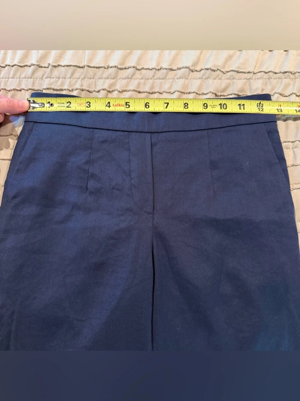 Aritzia Babaton Conan Pant Linen Blend Classic Navy Blue 0 Workwear Business